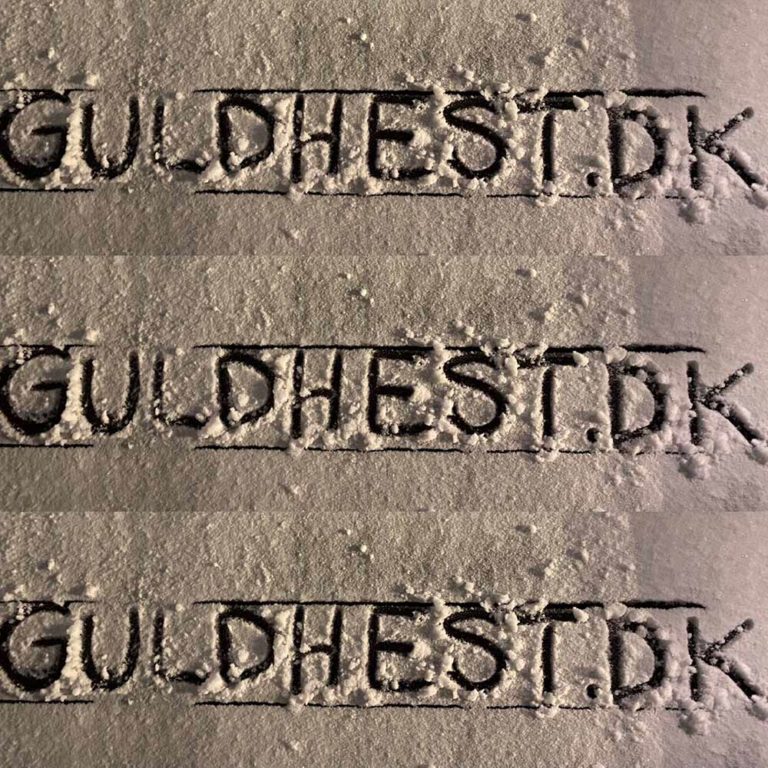 Guldhest i sand